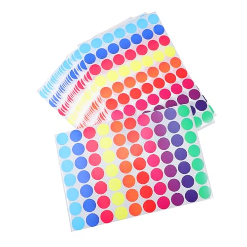 SOIMISS 60 Blatt Runde Farbige Punktaufkleber Farben Etiketten pro Blatt Selbstklebende Farbcodierung für Büro Schule DIY Beschriftbare Organizer Sticker Stark Haftend Vielseitig Nutzbar SOIMISS 60 Blatt Runde Farbige Punktaufkleber Farben Etiketten pro Blatt Selbstklebende Farbcodierung für Büro Schule DIY Beschriftbare Organizer Sticker Stark Haftend Vielseitig Nutzbar von SOIMISS