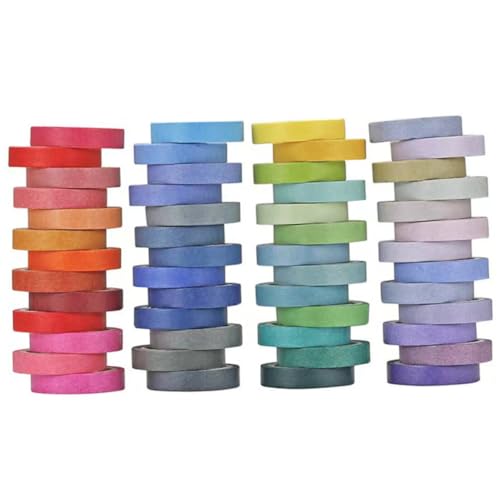 SOIMISS 60 Rollen Teiliges Washi Tape Bunte Klebebänder Dünn und Selbstklebend für Scrapbooking DIY Basteln Geschenkverpackung Notizbuch Dekoration Vielseitiges Papierband für Kreative von SOIMISS