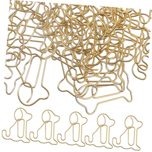 SOIMISS 60 Stück Niedliche Hund Büroklammern aus Metall Kreative Dekorative Paper Clips Vielseitig als Lesezeichen und Dokumenten Organizer für Büro Schule und Zuhause von SOIMISS