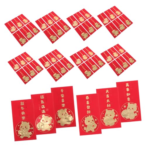 SOIMISS 60 Stück Rote Umschläge Jahr Des Pferdes Hartes Papier Hochzeit Vietnamesisch Li Xi Umschlag für Frühlingsfest und Neujahr Neujahrsgeldumschläge-geldpakete von SOIMISS