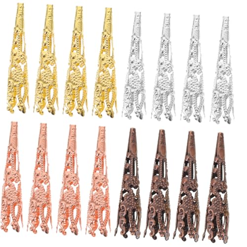 SOIMISS 60 Stück Teiliges Metall Perlenkappen Kegelspitze mit Trompetenblumen design Langlebige Schmuckperlenkappen für DIY Schmuckherstellung Bunte Abstandsperlen für Individuelle von SOIMISS