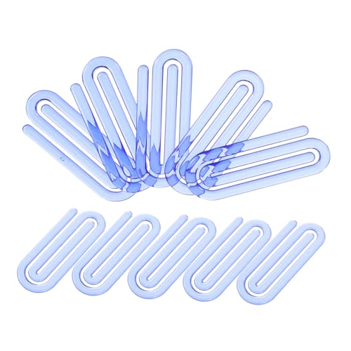SOIMISS 60 Stück Transparente Blaue Büroklammern Große Kunststoff Clip für Dokumente Memo Fotos Notizen Vielseitige Mini Organizer Büro und Schulbedarf von SOIMISS