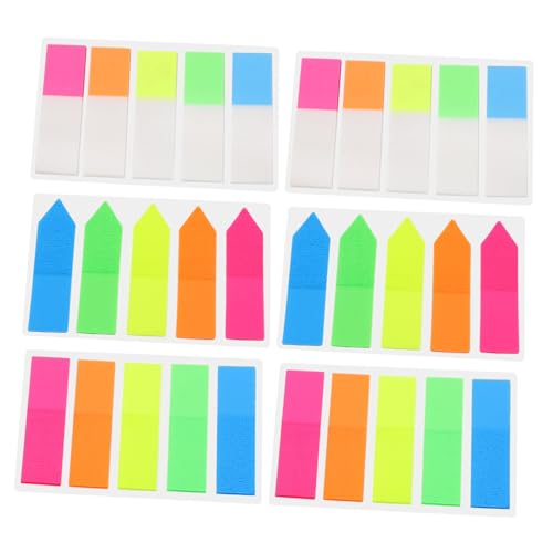 SOIMISS 6Sätze Klebrige Seitenmarker Selbstklebender Annotationskissen für Büro Schule und Zuhause Vielseitige Papiermarkierungsaufkleber Verschiedenen Farben von SOIMISS