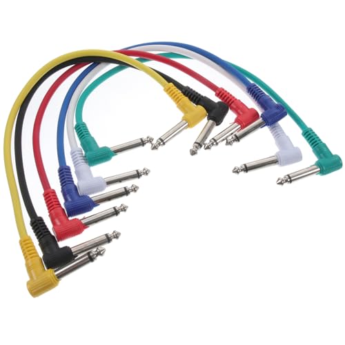 SOIMISS 6Stücke Gitarren Patchkabel Männlich zu Männlich Rechter Audio Kabel für Effektgeräte Hülle Flexibles Instrumentenkabel für Gitarre und Bass SOIMISS 6Stücke Gitarren Patchkabel Männlich zu Männlich Rechter Audio Kabel für Effektgeräte Hülle Flexibles Instrumentenkabel für Gitarre und Bass von SOIMISS