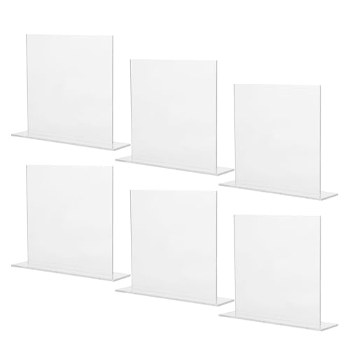 SOIMISS 6Stücke Tischschilder Hochzeit Blanko Tischnummern für Hochzeitsfeiern Tischdekoration für Sitzplatzverteilung Quadratische Form Transparent von SOIMISS