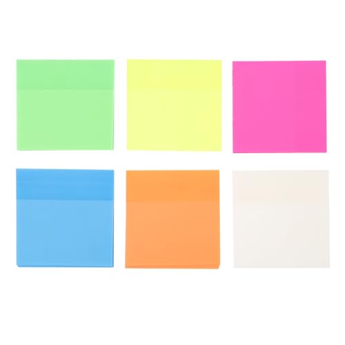 SOIMISS 6Stücke Transparente Selbstklebende Notizen Farben für Büro Schule und Zuhause Haftend Wiederverwendbar Praktische Notizzettel SOIMISS 6Stücke Transparente Selbstklebende Notizen Farben für Büro Schule und Zuhause Haftend Wiederverwendbar Praktische Notizzettel von SOIMISS