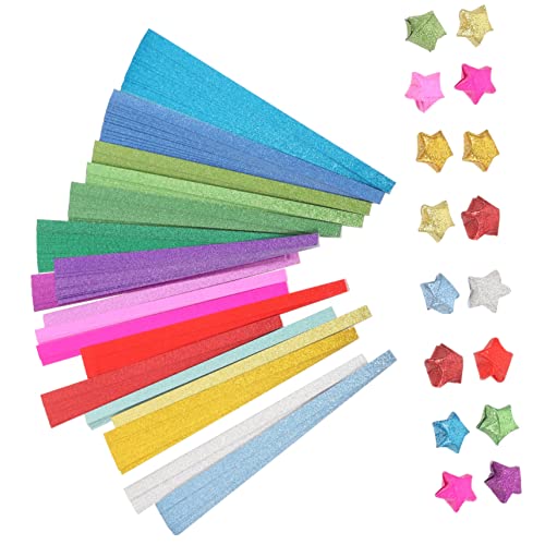 SOIMISS 720 Blatt Glitzer Faltpapier für DIY Projekte Farben für Origami Sterne Bastelarbeiten und Kreative Kunstprojekte für Anfänger und Profis von SOIMISS