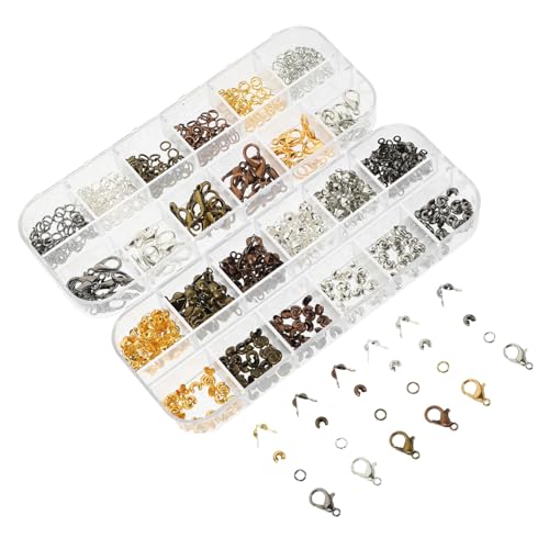 SOIMISS 782 Stück Teiliges DIY Schmuckset mit Bunten Karabinerverschlüssen und Öffnungsringen Langlebiges Metallmaterial Vielseitig für Halsketten Armbänder Anhänger und von SOIMISS