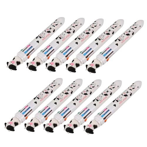 SOIMISS 8 Stück Drücken Sie den Kugelschreiber Tierische Kugelschreiber tragbarer Kugelschreiber Cartoon-Schreibstift Cartoon-Stifte Netter Cartoon Pressing Ballpoint Pen Plastik von SOIMISS