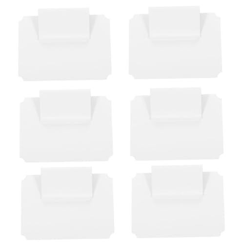 SOIMISS 8 Stück Küchenspeisekammer für die Organisation Korbetikett weiß Tafeletiketten Name heizdecke füsse ablagekörbe einkaufskorb Etikettenhalter für Körbe Korbetiketten aufclipsen PVC von SOIMISS