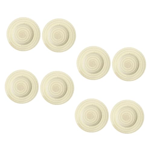 SOIMISS 8 Stück Teiliges DIY Strohhut Weiß zum Bemalen Kreative Bastelaktion für Mädchen Leichte Tragbare Blanko Hüte für Familienaktivitäten Indoor und Outdoor Partyspaß von SOIMISS