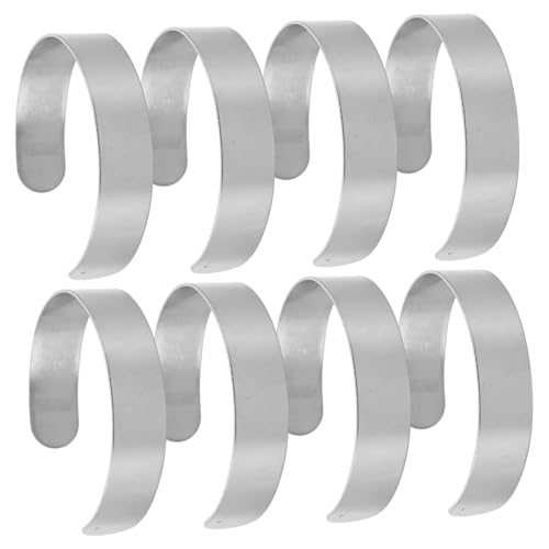 SOIMISS 8 Stück Teiliges Edelstahl Armband Kern für Schmuckherstellung Offener Manschetten Armreif zur Formstabilität und Gravur Robustes DIY Bangle Blank für Damen SOIMISS 8 Stück Teiliges Edelstahl Armband Kern für Schmuckherstellung Offener Manschetten Armreif zur Formstabilität und Gravur Robustes DIY Bangle Blank für Damen von SOIMISS