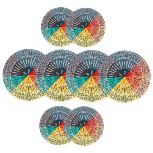 SOIMISS 8 Stück Teiliges Feeling Wheel Sticker Langlebige PVC Aufkleber Selbstklebend Farbenfrohes Gefühl Diagramm Kreative Dekoration für Laptop Wasserflasche Notizbuch Rückstandsfrei von SOIMISS