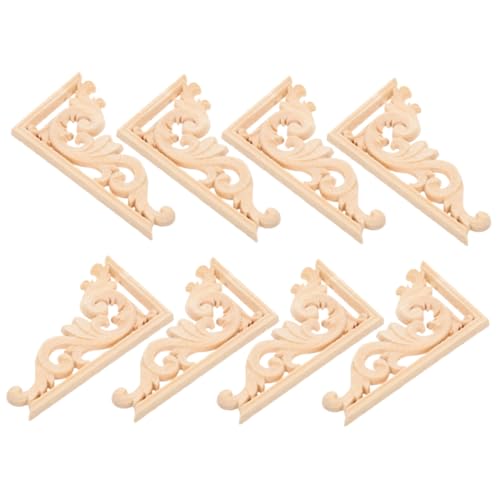 SOIMISS 8 Stück Teiliges Holzapplikationen für Möbeldekoration Handgeschnitzte Unbemalte Eckornamente aus Massivem Holz Europäischer Stil für Schranktüren Wandrahmen und DIY Projekte SOIMISS 8 Stück Teiliges Holzapplikationen für Möbeldekoration Handgeschnitzte Unbemalte Eckornamente aus Massivem Holz Europäischer Stil für Schranktüren Wandrahmen und DIY Projekte von SOIMISS