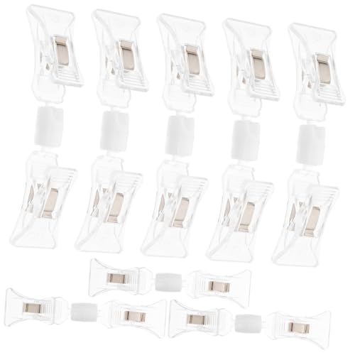 SOIMISS 8 Stück Teiliges Transparente Preisschild clips Doppelseitig Einsetzbar Vielseitige Etikettenhalter für Einzelhandel Supermarkt Büro und Restaurant Robuste Kunststoffclips für von SOIMISS