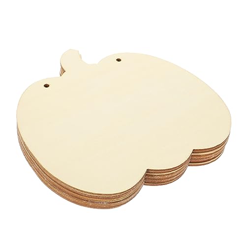 SOIMISS 8 Stück Unlackierte Holz Kürbis Form Teiliges für Diy Dekoration für Halloween Bastelprojekte und Persönliche Große Holzscheiben Glattem Material von SOIMISS