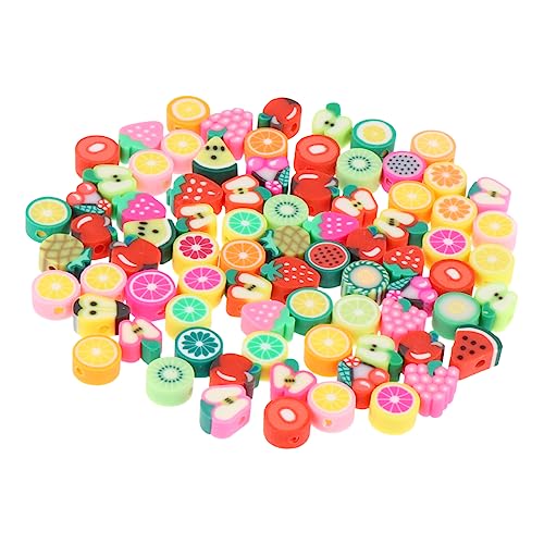 SOIMISS 80 Stück Diy Mixed Clay Beads für Armbänder Schmuckzubehör Haaraccessoires Bunte Polymerperlen für Kreative Projekte und Bastelarbeiten von SOIMISS