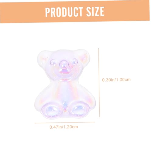 SOIMISS 80 Stück Teiliges Nagelkunst Cartoon Bär Resin Nail Art Charms Langlebig DIY Nageldekoration für Mädchen Damen Einfache Anwendung Kreative Maniküre Zubehör von SOIMISS