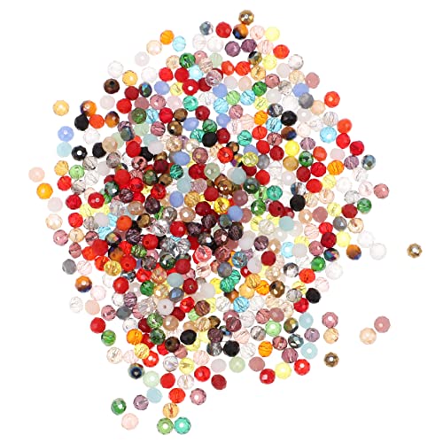 SOIMISS 800 Stück Bunte Glasperlen Flache Spacer Beads für DIY Schmuckherstellung Armbänder Halsketten Bastelperlen Kreative Perlen zum Auffädeln und Basteln von SOIMISS