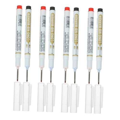 SOIMISS 8Stücke Tischlerstifte für Präzises Markieren Ölbasierter Marker für Tiefe Bohrlöcher für Metallverarbeitung mit Roten und Schwarzen Stiften von SOIMISS