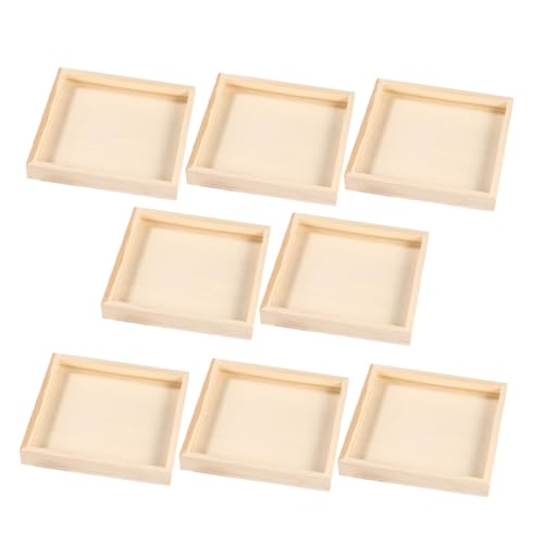 SOIMISS 8stücke Holztablett Zum Sortieren Von Puzzles Montessori-tablett Aus Unbehandeltem Holz Kleines Holztablett Für Bastelblöcke Tablett Für Puzzle-Organisation Für Junge Mädchen SOIMISS 8stücke Holztablett Zum Sortieren Von Puzzles Montessori-tablett Aus Unbehandeltem Holz Kleines Holztablett Für Bastelblöcke Tablett Für Puzzle-Organisation Für Junge Mädchen von SOIMISS