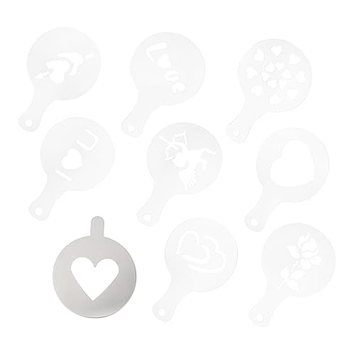 SOIMISS 9 Stück Teiliges Valentinstag Kaffee Schablonen Wiederverwendbare DIY Latte Dekoration für Cappuccino Kuchen und Desserts für Romantische Anlässe SOIMISS 9 Stück Teiliges Valentinstag Kaffee Schablonen Wiederverwendbare DIY Latte Dekoration für Cappuccino Kuchen und Desserts für Romantische Anlässe von SOIMISS