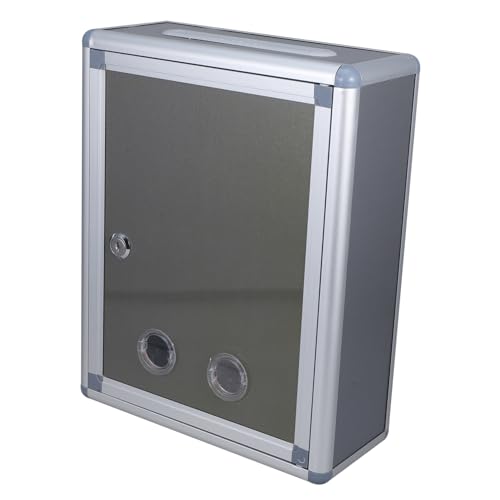 SOIMISS Abschließbare Wandbriefkasten aus Edelstahl und Aluminiumlegierung Multifunktionale Vorschlags und Beschwerdebox für Innen und Außen Sichere Wandmontage Geeignet für Briefe SOIMISS Abschließbare Wandbriefkasten aus Edelstahl und Aluminiumlegierung Multifunktionale Vorschlags und Beschwerdebox für Innen und Außen Sichere Wandmontage Geeignet für Briefe von SOIMISS