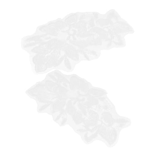 SOIMISS Blumen Applikation Aufnäher zum Aufnähen Bestickter Patch mit Perlen Pailletten Weiß Dekorativer Flicken für Kleidung Hochzeitskleider Abendmode Reparatur Verzierung von SOIMISS