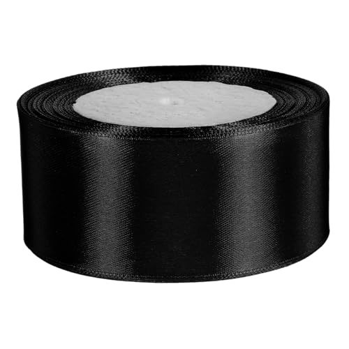 SOIMISS Breites Geschenkband für Blumensträuße Hochzeiten Partys und Bastelprojekte Breites Schwarzes Diy Band für Festliche Dekorationen von SOIMISS
