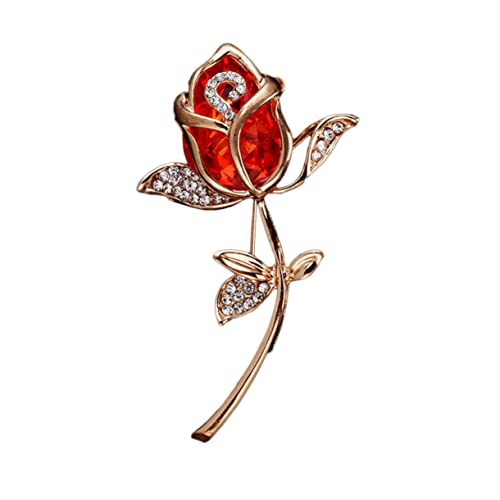 SOIMISS Brosche stieg rote Rosenbrosche favorisieren Stifte Frauen Mädchen Kleidung schmuck bags jewelry mother day present packet Mini-Rosenbrosche Brosche dekorativ lustige Rosenbrosche von SOIMISS