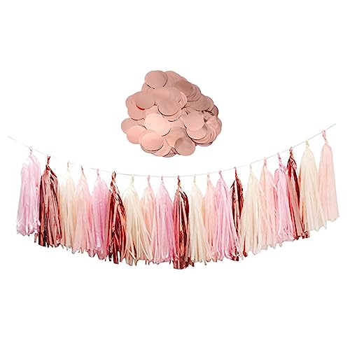 SOIMISS Buntes Tassel Papierkonfetti Set Roségold Tischdekoration Party Konfettibeutel für Hochzeit Geburtstag Valentinstag DIY Festliche Feier von SOIMISS