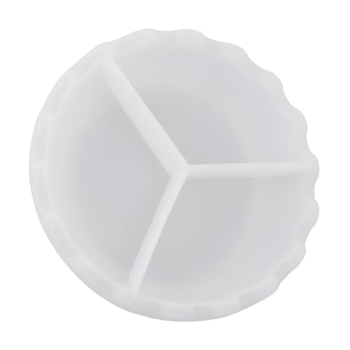 SOIMISS Crystal Epoxy Mould Silikonform Rundes DIY Tablett Silikonform Gießform Kreative Spiegel Wellenplatte Weiß Umweltfreundlich Wiederverwendbar für Handgemachte Kunstwerke von SOIMISS