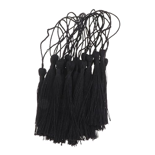 SOIMISS DIY Handgemachte Quasten für Schmuck Lesezeichen Ohrringe und Dekoration Schwarze Quasten für Bastelprojekte Schlüsselanhänger Armbänder und Home Decor von SOIMISS