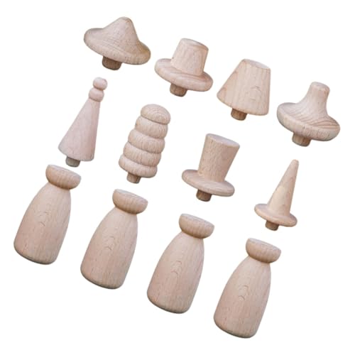SOIMISS DIY Holzpuppen Unvollendete Holzfiguren zum Bemalen für Bastelprojekte für Home Dekoration und Kreative Aktivitäten von SOIMISS