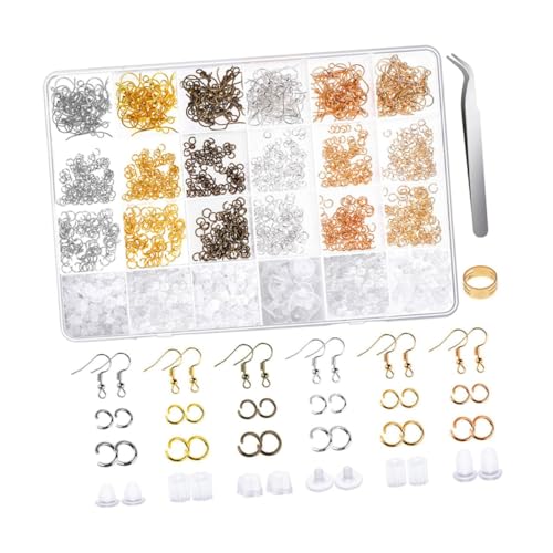 SOIMISS DIY Ohrschmuck Zubehör Set Leder Ohrhaken Karabinerverschluss und Offenen Ringen für Ohrringherstellung Bastelset für Schmuckliebhaber und Geschenkideen SOIMISS DIY Ohrschmuck Zubehör Set Leder Ohrhaken Karabinerverschluss und Offenen Ringen für Ohrringherstellung Bastelset für Schmuckliebhaber und Geschenkideen von SOIMISS
