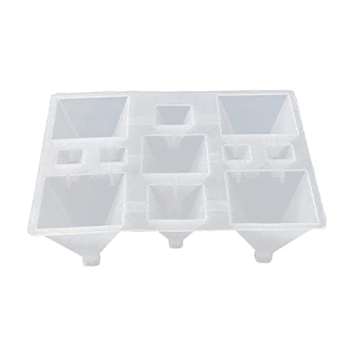 SOIMISS DIY Silikonform für Pyramide Grid Epoxidharz Gießform für Fondant Kuchen und Bastelarbeiten Lebensmittelecht Einfach zu Reinigen Hitzebeständig von SOIMISS
