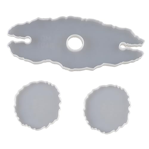 SOIMISS DIY Silikonform für Wasserfall Harz Untersetzer und Glashalter Langlebige Wiederverwendbare Gießform für Kreative Unregelmäßige Tischdekoration für Wohnraumgestaltung und Resin von SOIMISS