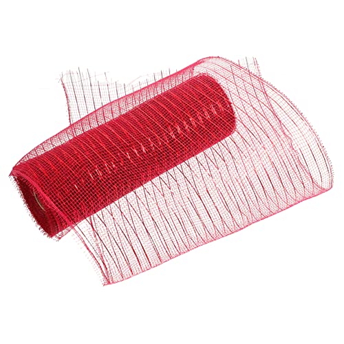 SOIMISS Dekoratives Netzband für DIY Blumenwicklungen PP Ribbon Weinrot für Hochzeiten Feiern und Kreative Bastelprojekte Einfach Zuschneidbar und Platzsparend von SOIMISS