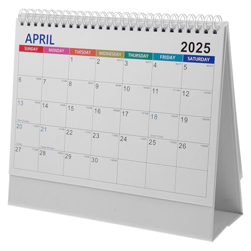 SOIMISS Desktop-Kalender-Notizblock Monatlicher Schreibtischkalender Desktop-Flip-Kalender monatlicher Tischkalender Spiralkalender kleiner Kalender stehender Flip-Desktop-Kalender Papier von SOIMISS
