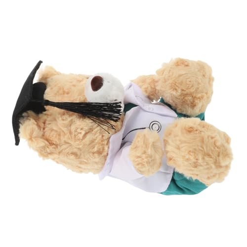 SOIMISS Doktor Plüschbär Abschluss Doktorbär Abschluss Medizinbär Arzt Stofftier Abschluss Stofftier Krankenschwester Plüschtier Flauschiger Abschlussbär Pp Baumwolle Hellbraun von SOIMISS