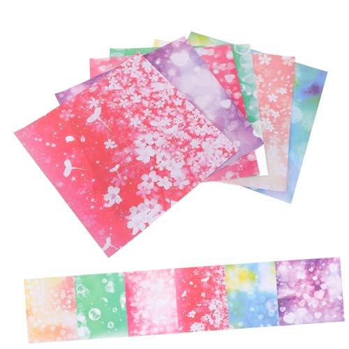 SOIMISS Doppelseitiges Origami Papier Bastelpapier mit Farbigem Sternenhimmel Muster Buntes Faltpapier für DIY Kunstprojekte Umweltfreundlich und Vielseitig Einsetzbar von SOIMISS