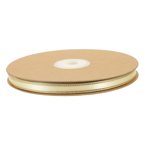 SOIMISS Doppelseitiges Satinband mit Goldenen Kanten für Geschenkverpackung Breit für Blumenarrangements DIY Einladungen und Hochzeitsdekorationen Cremefarben von SOIMISS