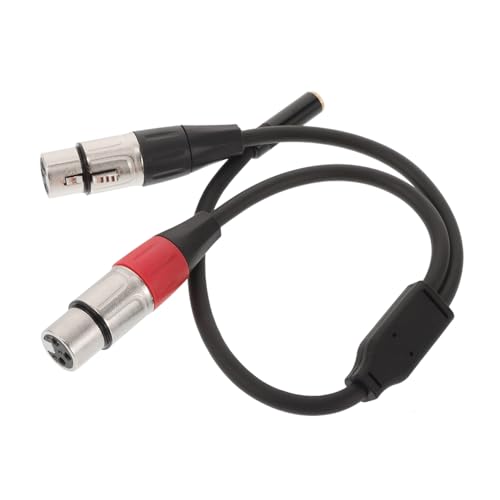 SOIMISS Dual Xlr Trs Adapterkabel Y Form Vergoldet für Mikrofone und Audiogeräte Symmetrisch Xlr Buchsen Hohe Signalübertragung für Studio und Live Anwendungen von SOIMISS