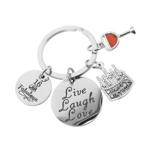 SOIMISS Edelstahl Anhänger Schmuck Niedliche Schlüsselanhänger Charms Gedenk Schlüsselanhänger Für Den 16 Geburtstag Niedlicher Geburtstagsanhänger Schlüsselanhänger Edelstahl SOIMISS Edelstahl Anhänger Schmuck Niedliche Schlüsselanhänger Charms Gedenk Schlüsselanhänger Für Den 16 Geburtstag Niedlicher Geburtstagsanhänger Schlüsselanhänger Edelstahl von SOIMISS