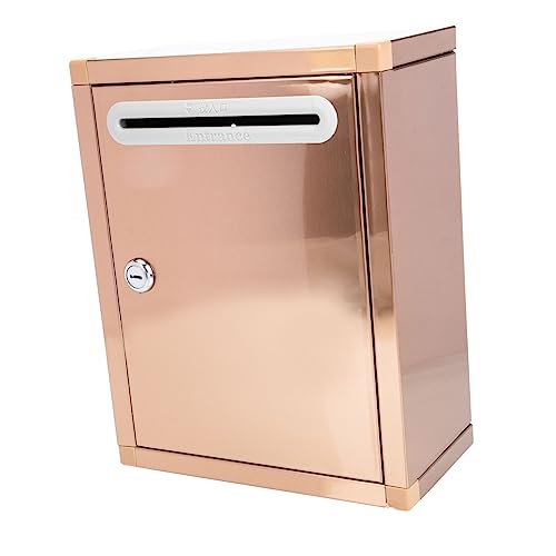 SOIMISS Edelstahl Briefkasten Groß zum Aufhängen Sichere Vorschlags und Beschwerdebox mit Wandmontage Multifunktionale Karten und Postbox für Schule Büro und Gemeinschaftsbereiche von SOIMISS