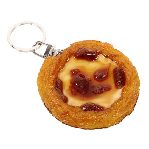 SOIMISS Eierkuchen-Schlüsselanhänger hochzeitsdekoration AC Simulation Lebensmittel Schlüsselanhänger Eierkuchen-Anhänger-Charm Eierkuchen-Hängeornamente DIY -Anhänger Rostfreier Stahl von SOIMISS