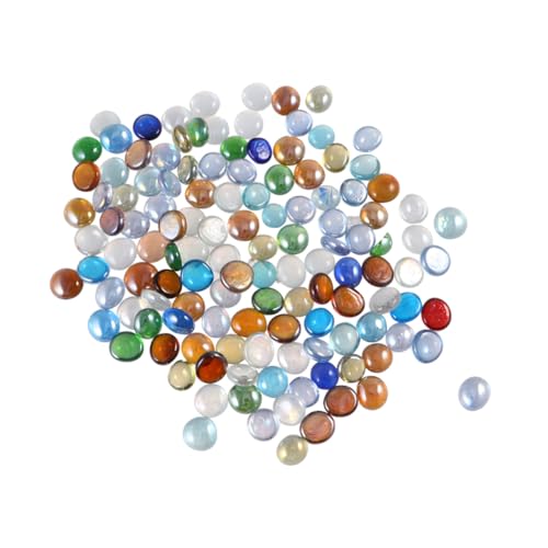 SOIMISS Flache Glasperlen in Rot Blau Grün Handgefertigte Mehrfarbige Dekosteine für Aquarium DIY Basteln Vasen und Blumenarrangements von SOIMISS