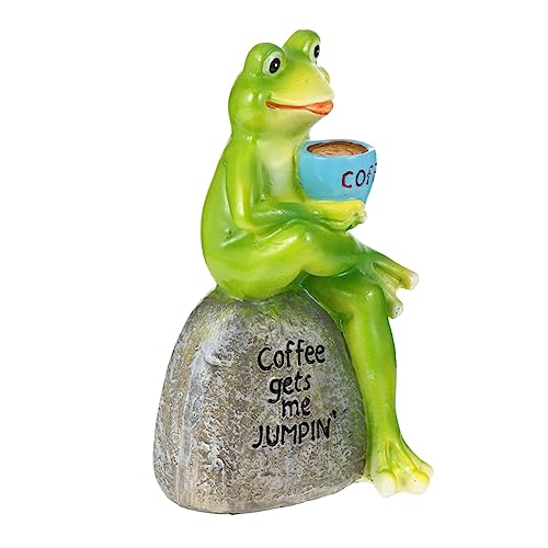 SOIMISS Frosch Tischdeko aus Harz Süßes Gartenornament für Büro und Zuhause Dekorative Figur für Schreibtisch Schlafzimmer und Partys Vielseitige Harzdekoration für und Außenbereiche von SOIMISS
