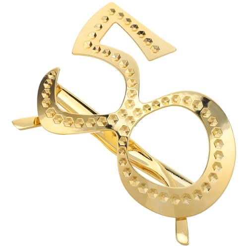 SOIMISS Geburtstagsbrillen Goldene Sonnenbrillen Für Männer Und Frauen Lustige Partybrillen Für Jahrestag Fotorequisiten Für Geburtstagsfeiern von SOIMISS