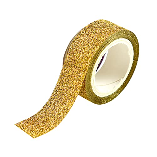 SOIMISS Glitzer Washi Tape DIY Dekoratives Klebeband Gold für Handwerk Scrapbooking und Kreative Labels für Schule und Büro von SOIMISS